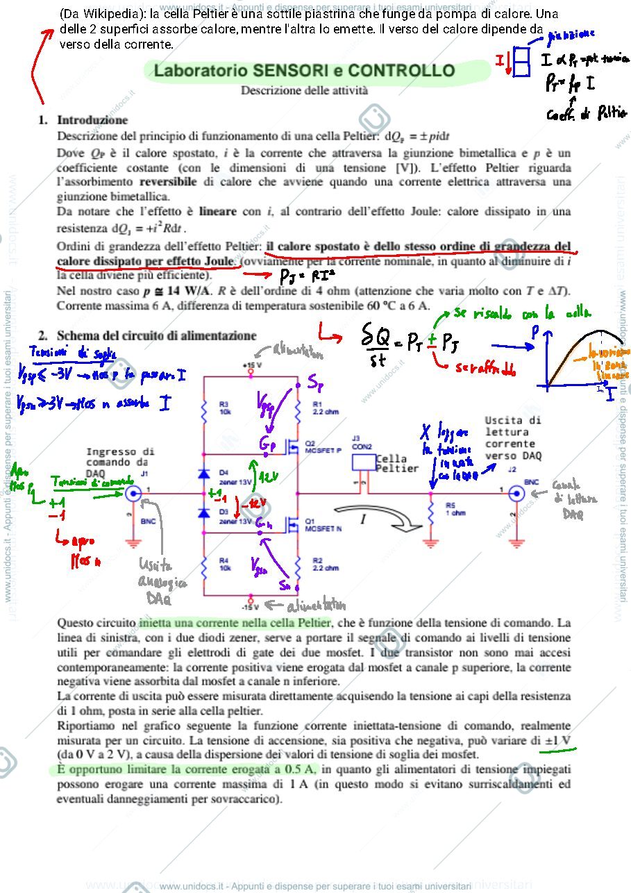 Anteprima pagina 1 — LabSensoriDiTemperatura con appunti prof: Norgia