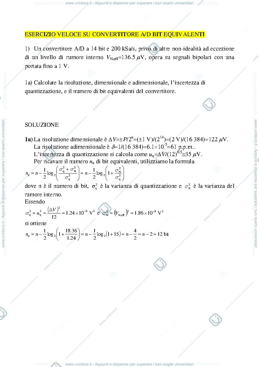 Anteprima pagina 1 — esercizio bit equivalenti esercizi prof: Norgia