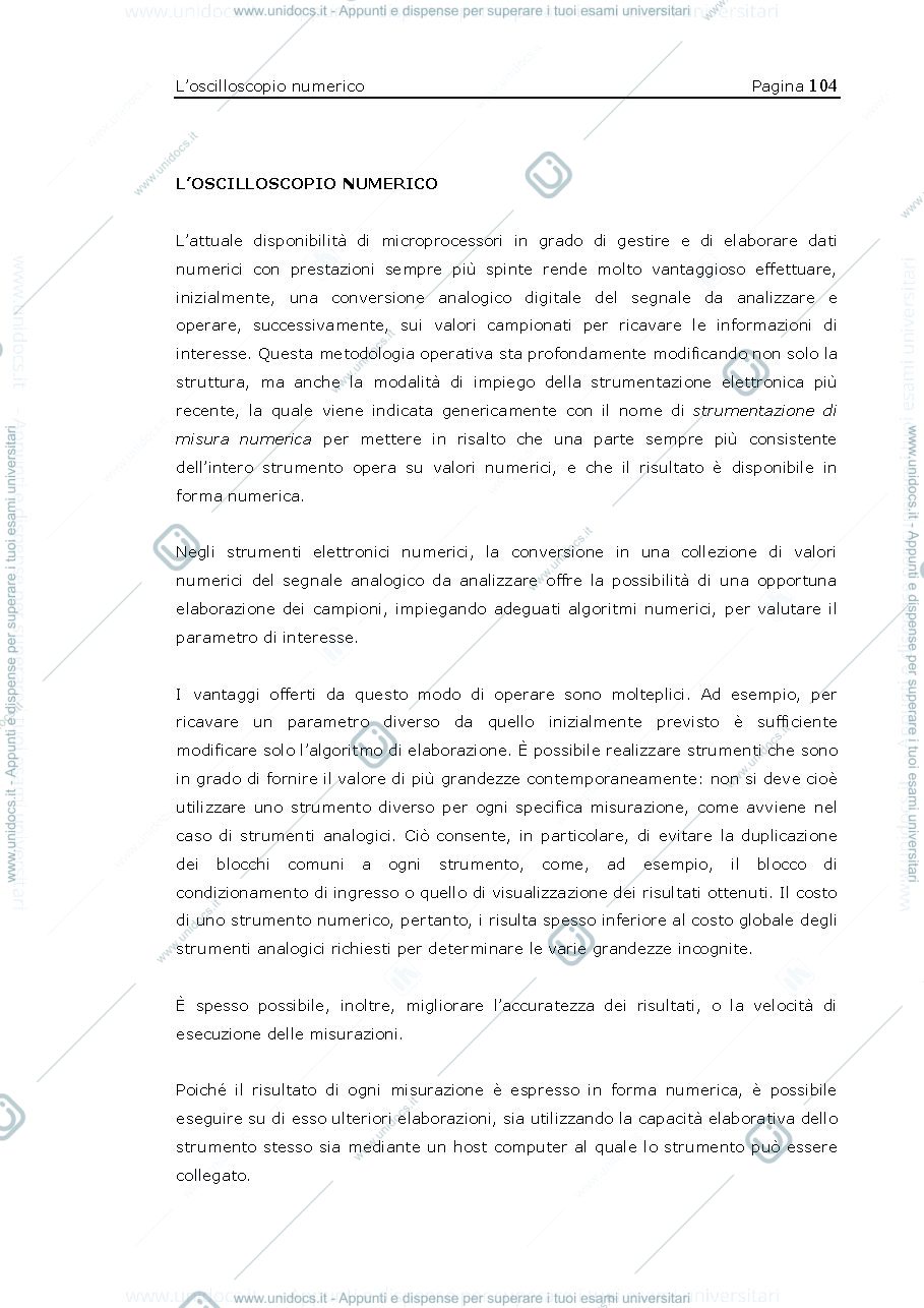 Anteprima pagina 1 — Oscilloscopio_digitale altra spiegazione più completa lezioni prof: Norgia