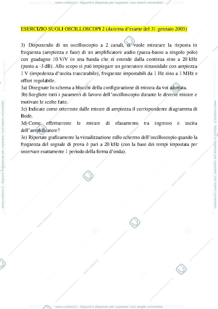 Anteprima pagina 1 — esercizio OSC Bode esercizi prof: Norgia