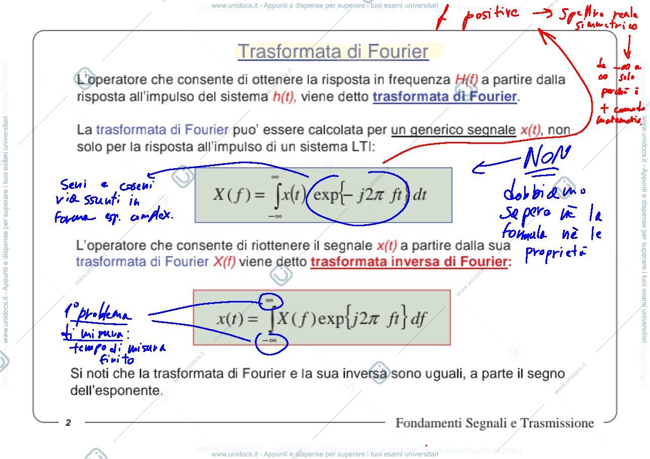 Anteprima pagina 1 — 5.Fourier e convoluzione lezioni prof: Norgia