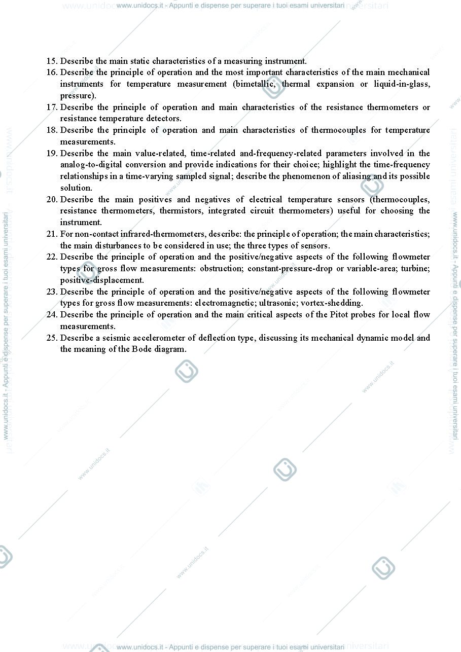 Anteprima pagina 3 — risposte alle domande di misure