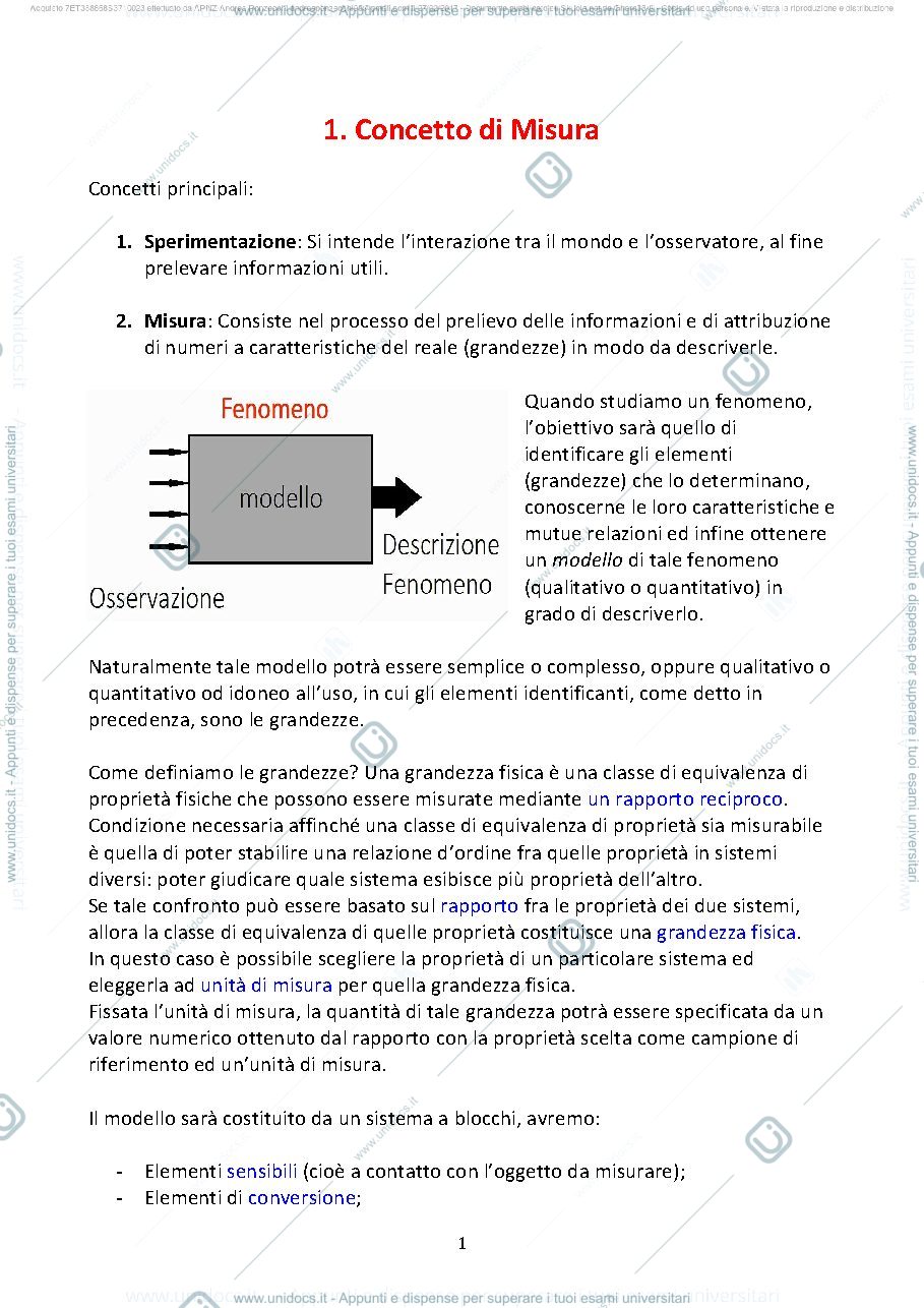 Anteprima pagina 1 — appunti misure meccaniche e collaudi
