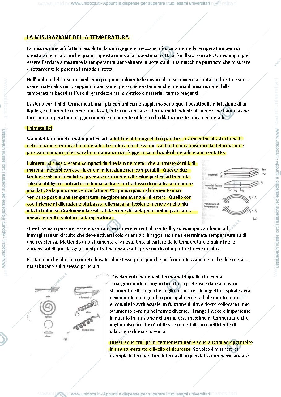 Anteprima pagina 1 — Misure di temperatura