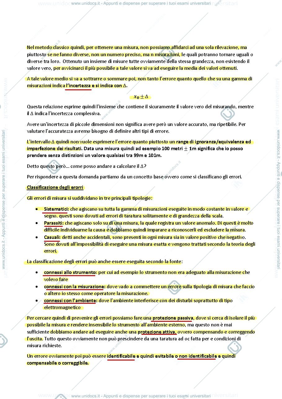 Anteprima pagina 2 — Errori di misura