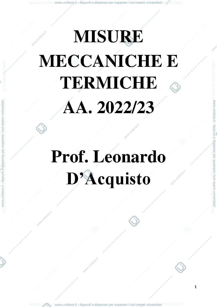 Anteprima pagina 1 — Misure meccaniche 