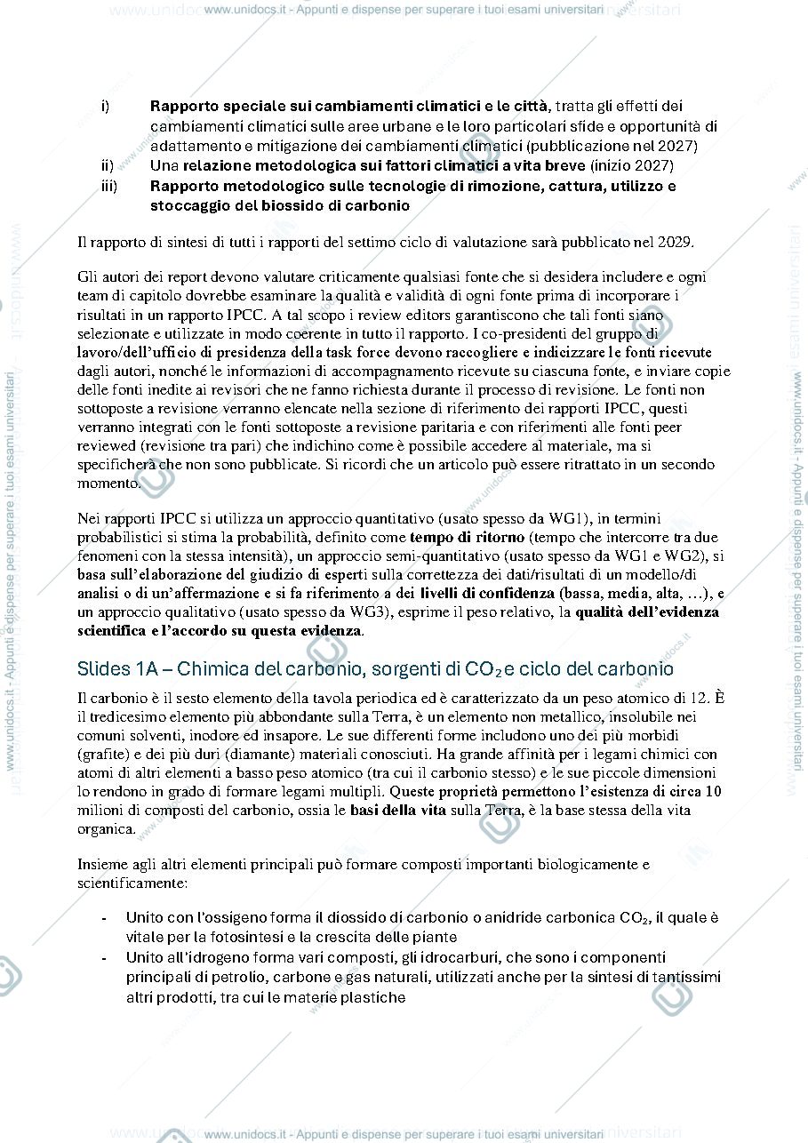 Anteprima pagina 2 — Mitigazione dei cambiamenti climatici - dispensa