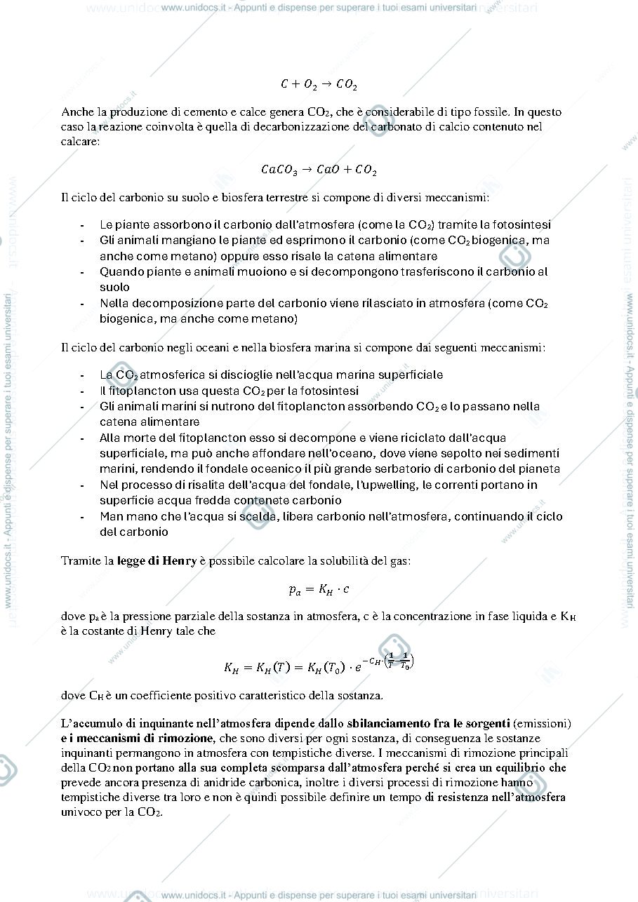 Anteprima pagina 4 — Mitigazione dei cambiamenti climatici - dispensa