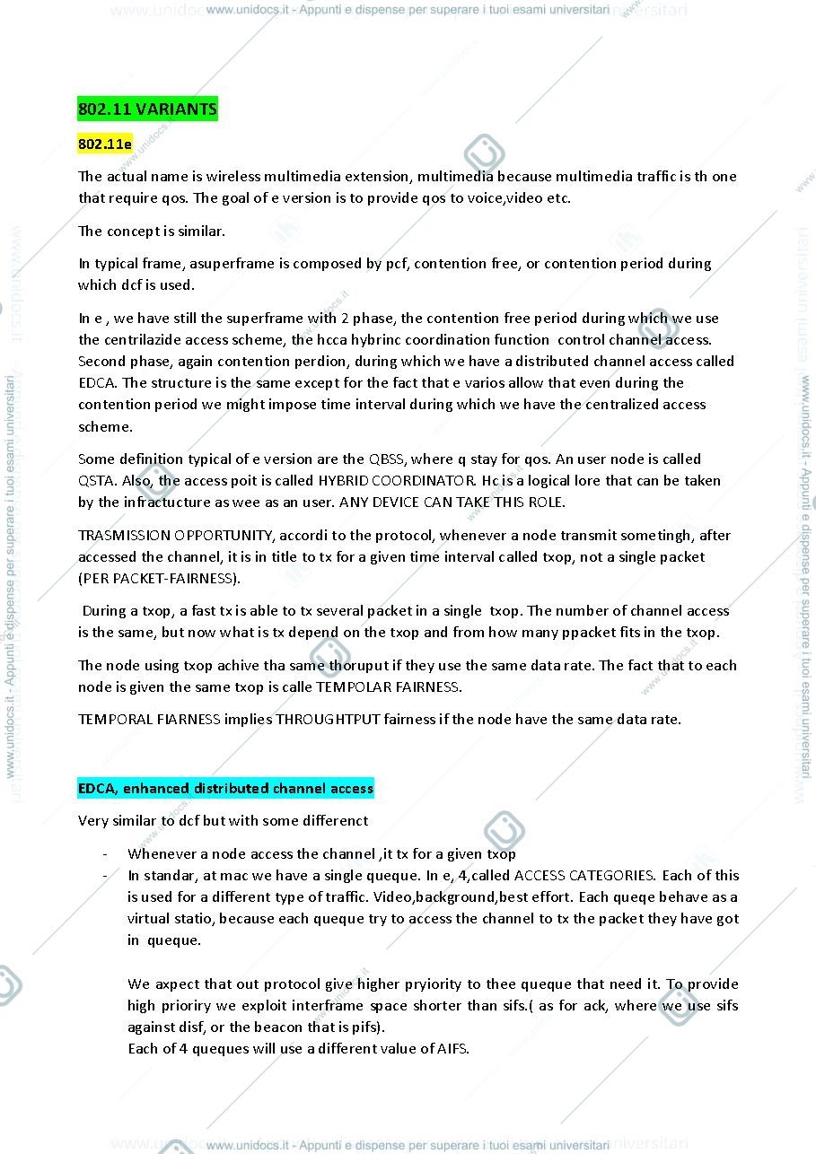 Anteprima pagina 1 — Notes on Mobile and Sensor Networks