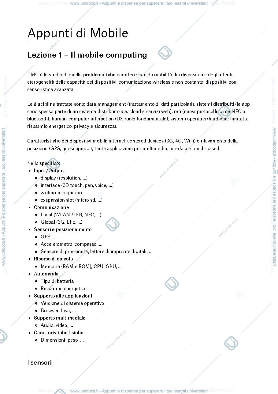 Anteprima pagina 1 — MOBILE COMPUTING