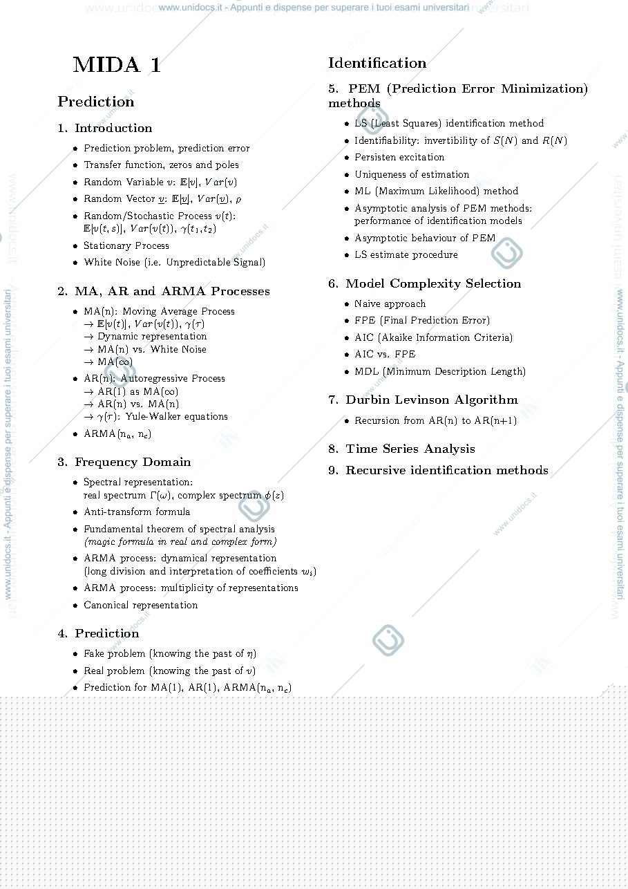 Anteprima pagina 1 — Detailed index of arguments
