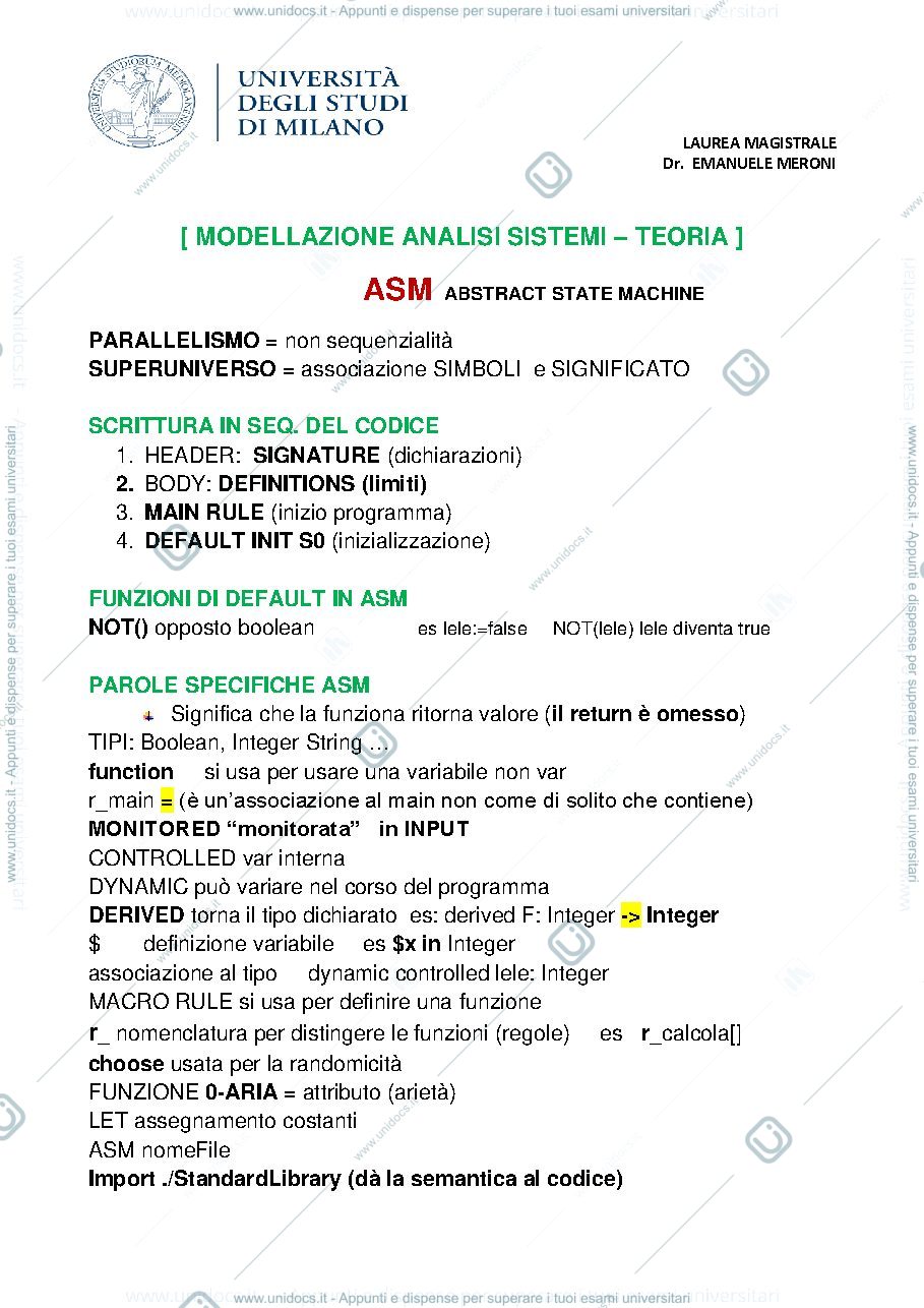 Anteprima pagina 1 — LABORATORIO ASM  -ABSTRACT STATE MACHINE-