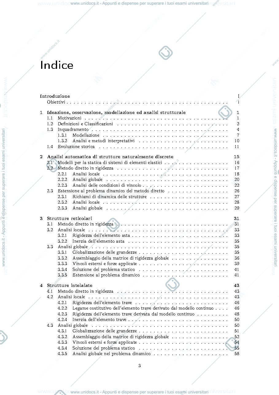 Anteprima pagina 3 — Analisi Strutturale con il Metodo degli Elementi Finiti