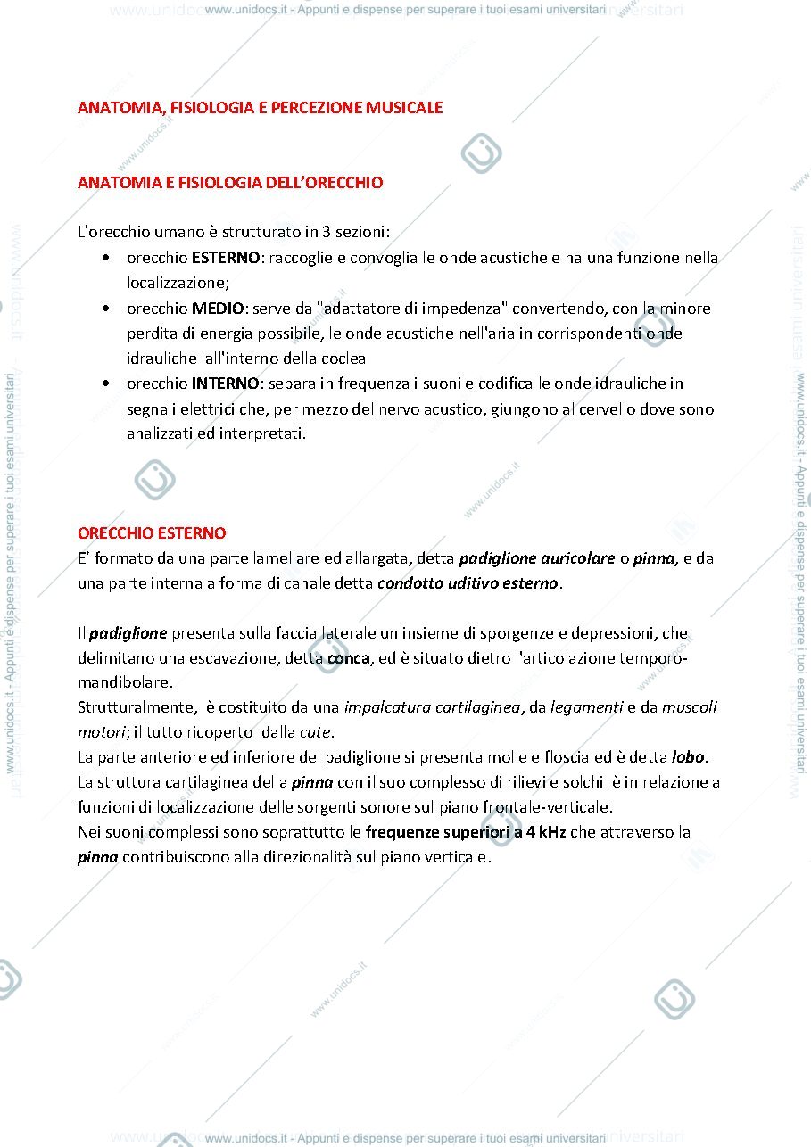Anteprima pagina 1 — III.Anatomia,Fisiologia e Percezione Musicale