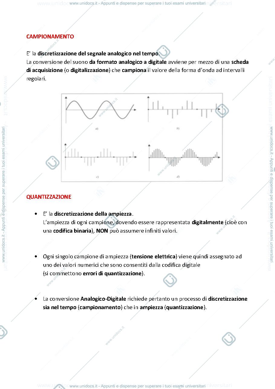 Anteprima pagina 2 — VI.Riduzione dell'informazione acustica