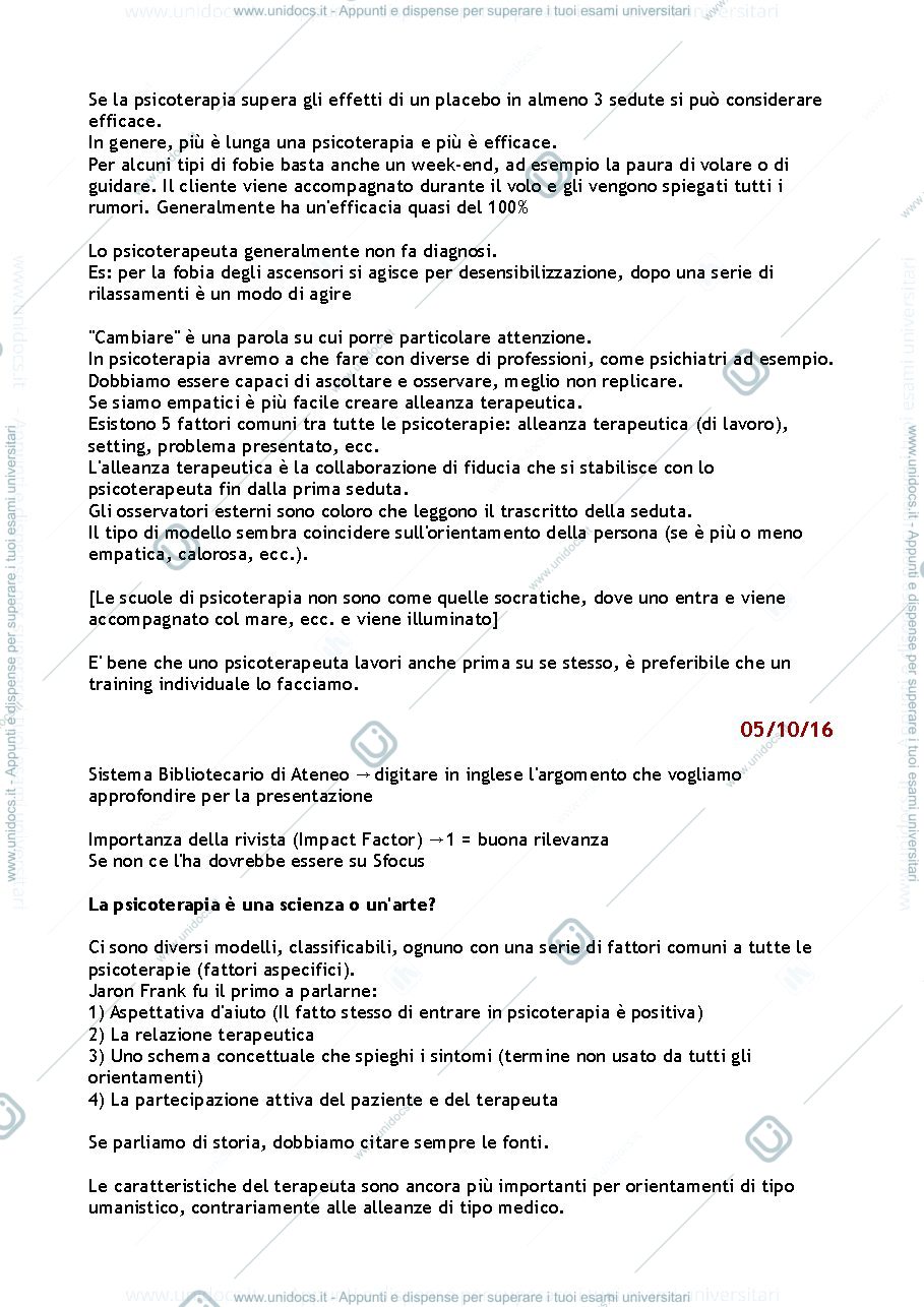 Anteprima pagina 2 — Appunti esame Modelli di Psicoterapia 