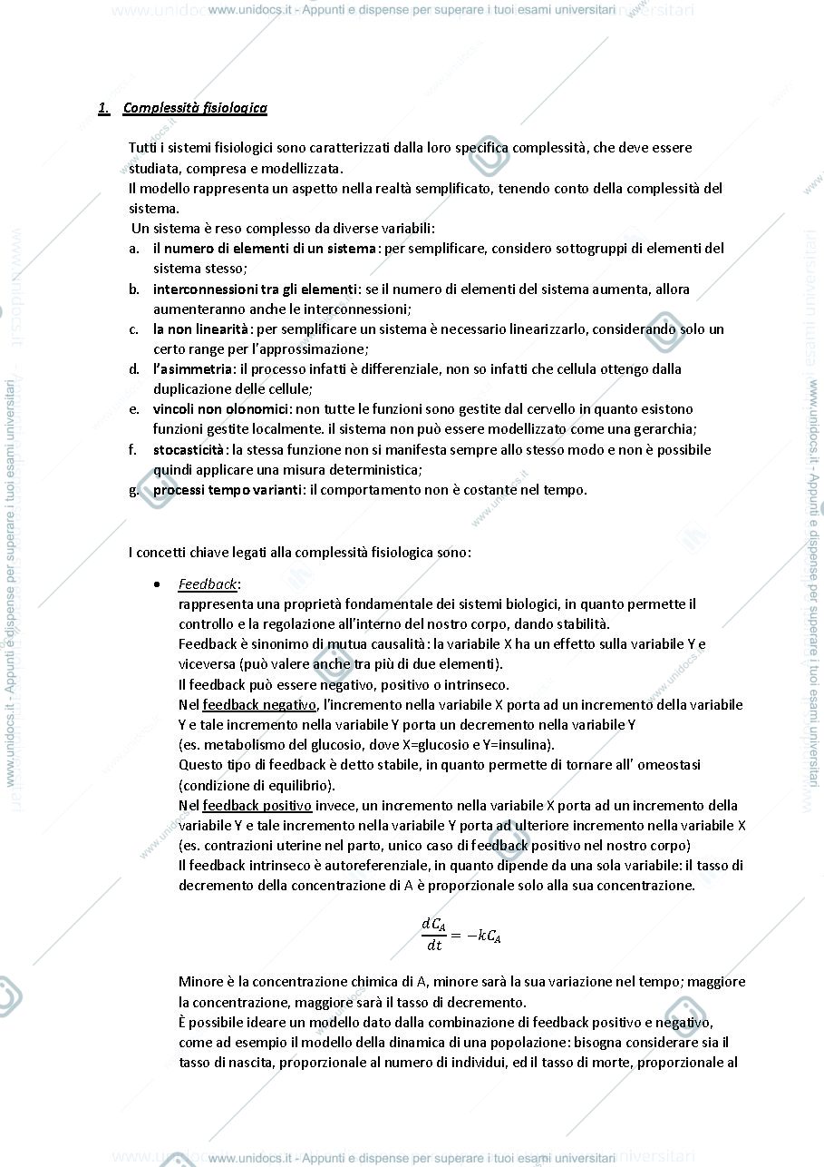 Anteprima pagina 1 — MODELLI DI SISTEMI BIOLOGICI (Toppi)