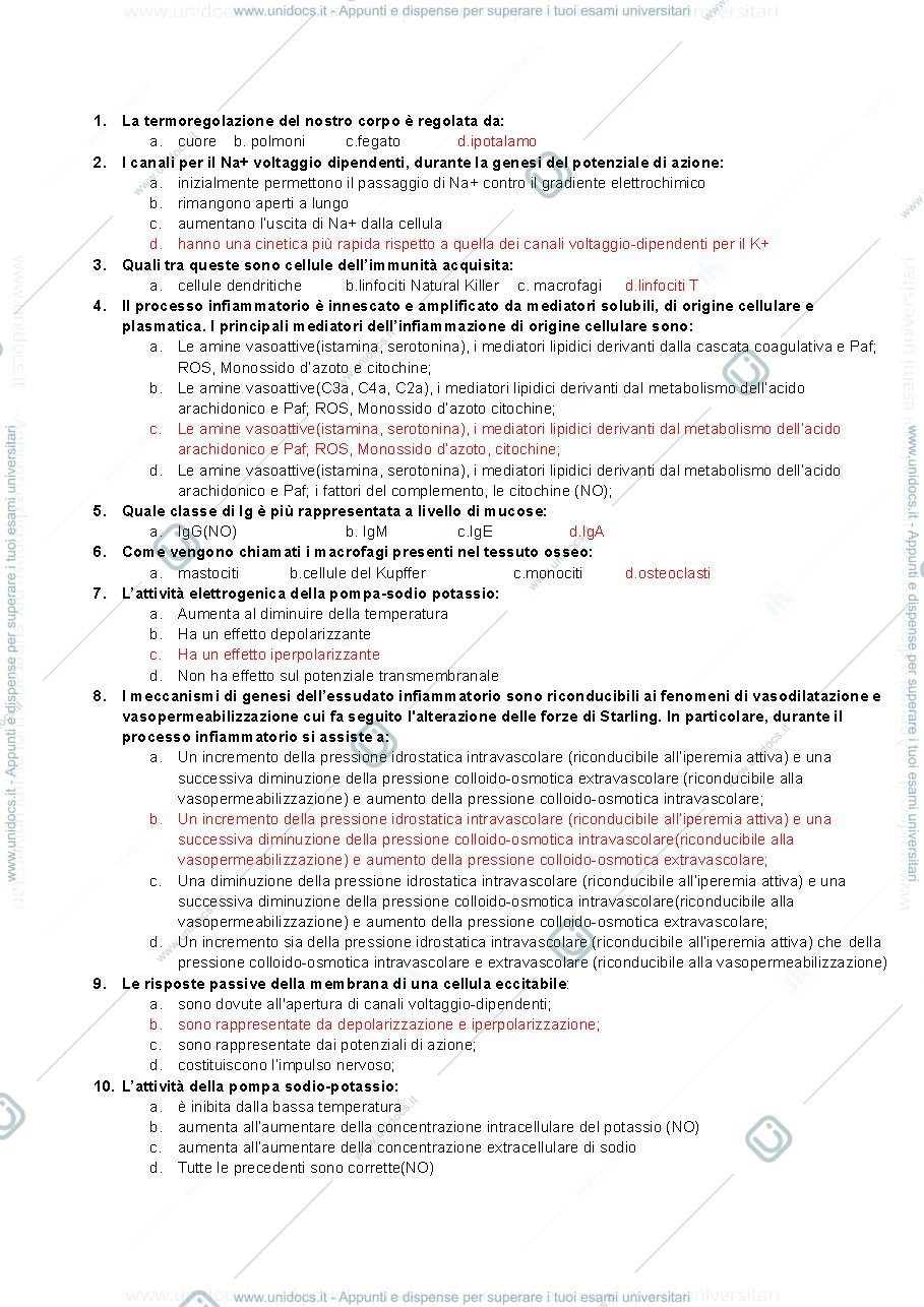 Anteprima pagina 1 — domande esame