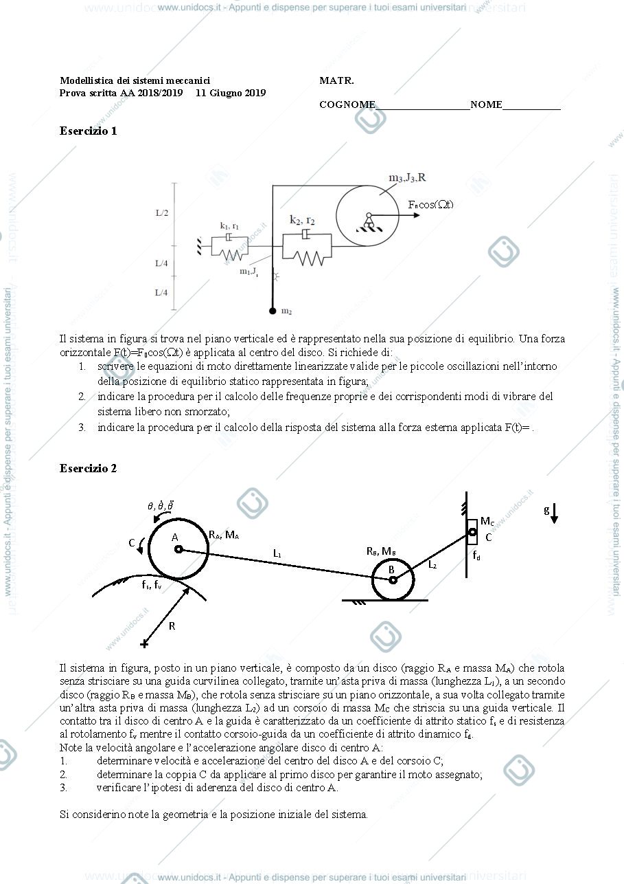Anteprima pagina 1 — 2019_06_11 esami corso prof: Resta