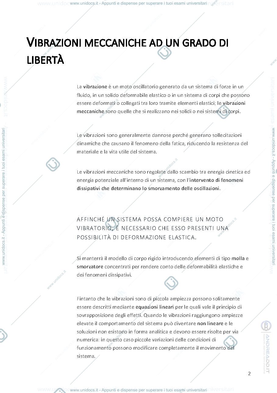 Anteprima pagina 2 — vibrazioni corso prof: Resta