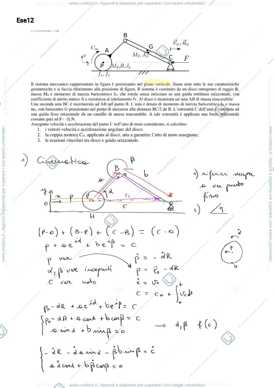 Anteprima pagina 1 — 12.1_DinamicaAttritoSistemi esercitazioni corso prof: Resta