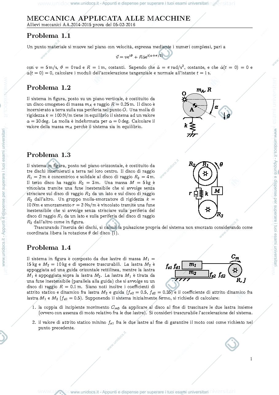 Anteprima pagina 1 — TE16 - RaccoltaTE-2016 esami corso prof: Resta