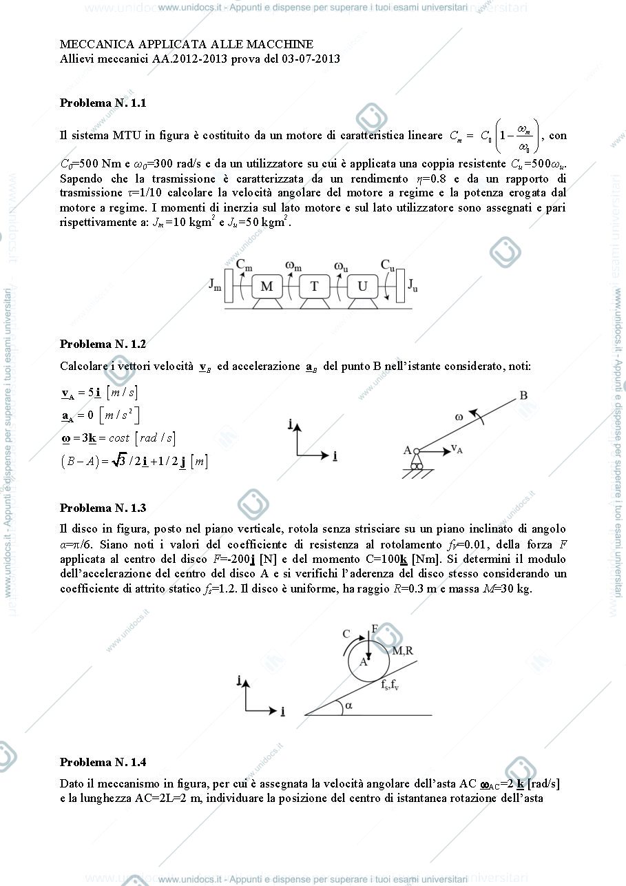 Anteprima pagina 1 — TE13 - RaccoltaTE-2013 esami corso prof: Resta