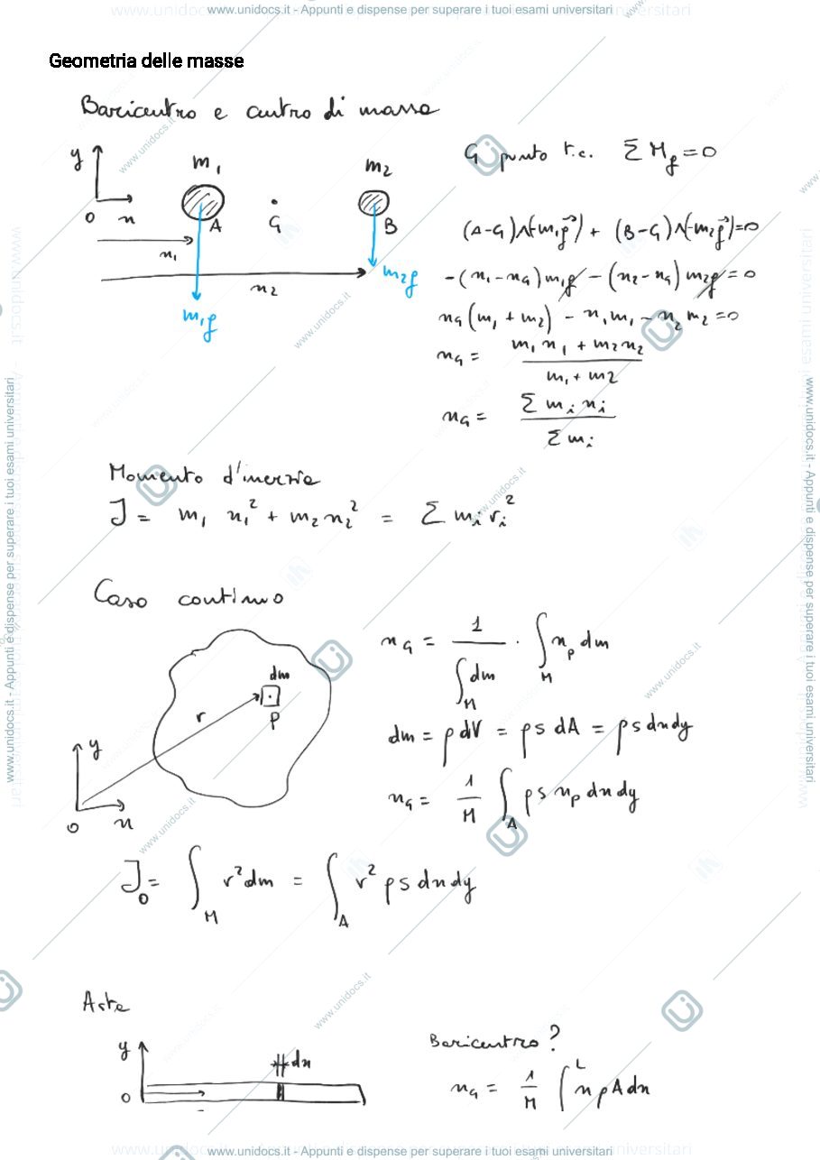 Anteprima pagina 1 — 6.2_GeometriaMasse esercitazioni corso prof: Resta