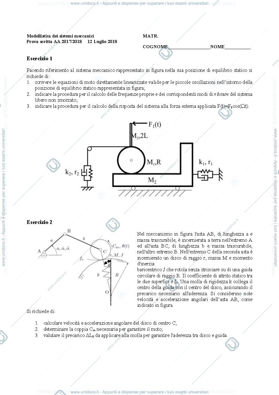 Anteprima pagina 1 — 2018_07_12 esami corso prof: Resta