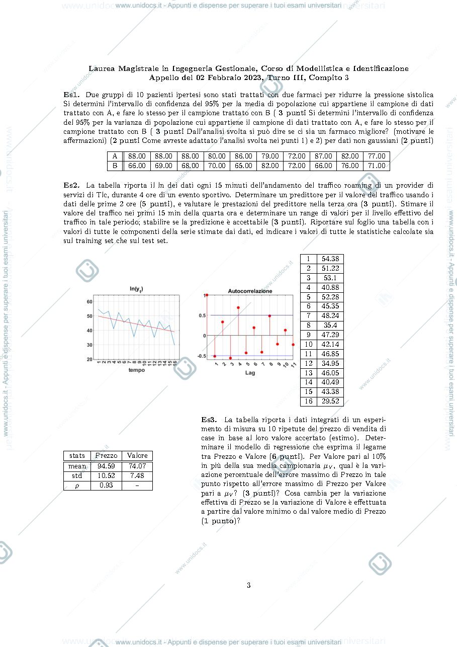 Anteprima pagina 3 — Esami modellistica 