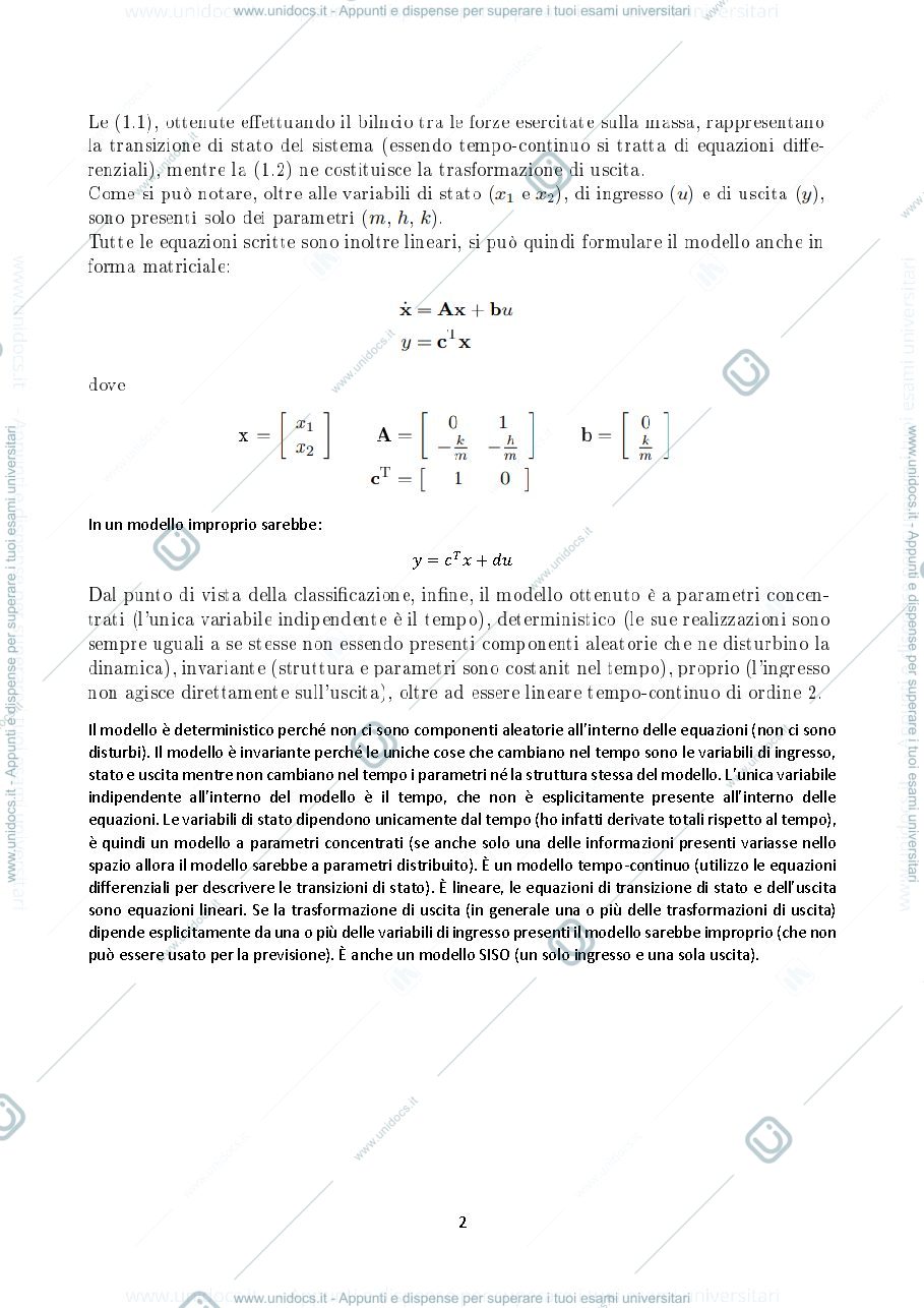 Anteprima pagina 2 — Appunti MODELLISTICA E SIMULAZIONE esercitazioni