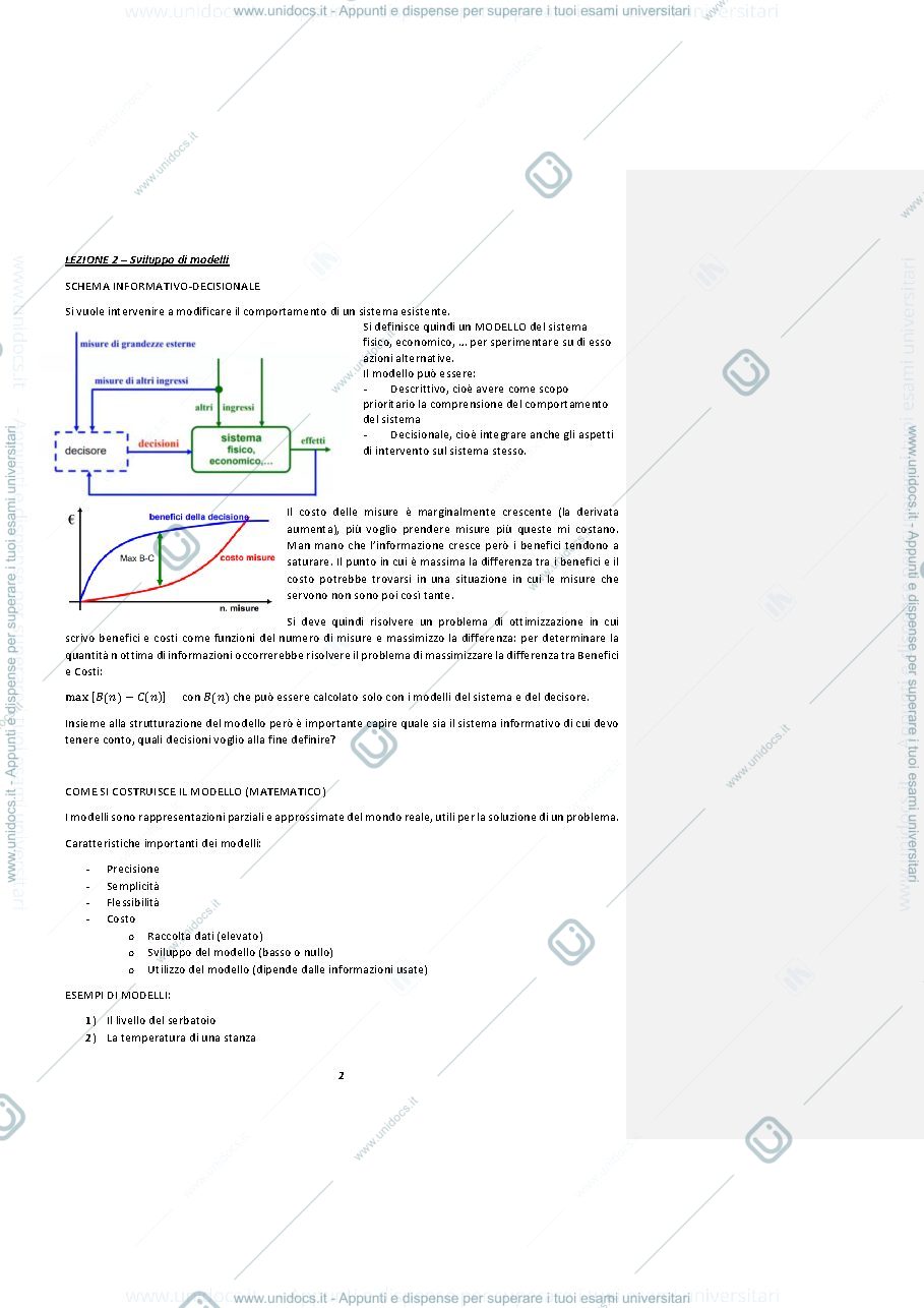 Anteprima pagina 2 — Appunti MODELLISTICA E SIMULAZIONE - Lezioni