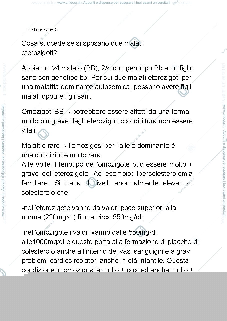 Anteprima pagina 1 — genetica continuazione due