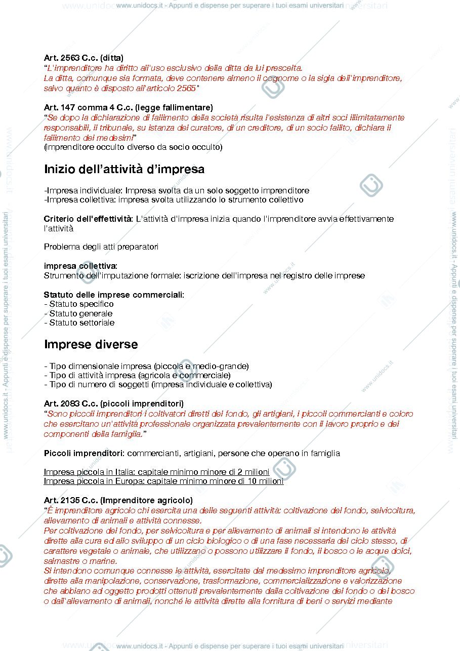 Anteprima pagina 2 — appunti di diritto commerciale