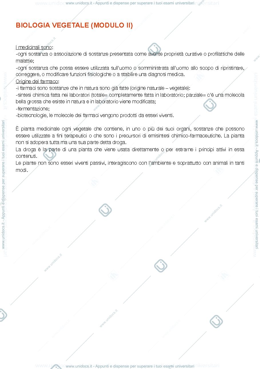 Anteprima pagina 1 — Biologia Vegetale