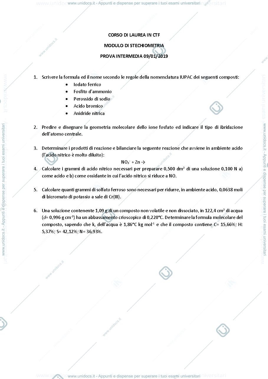 Anteprima pagina 1 — stechiometria