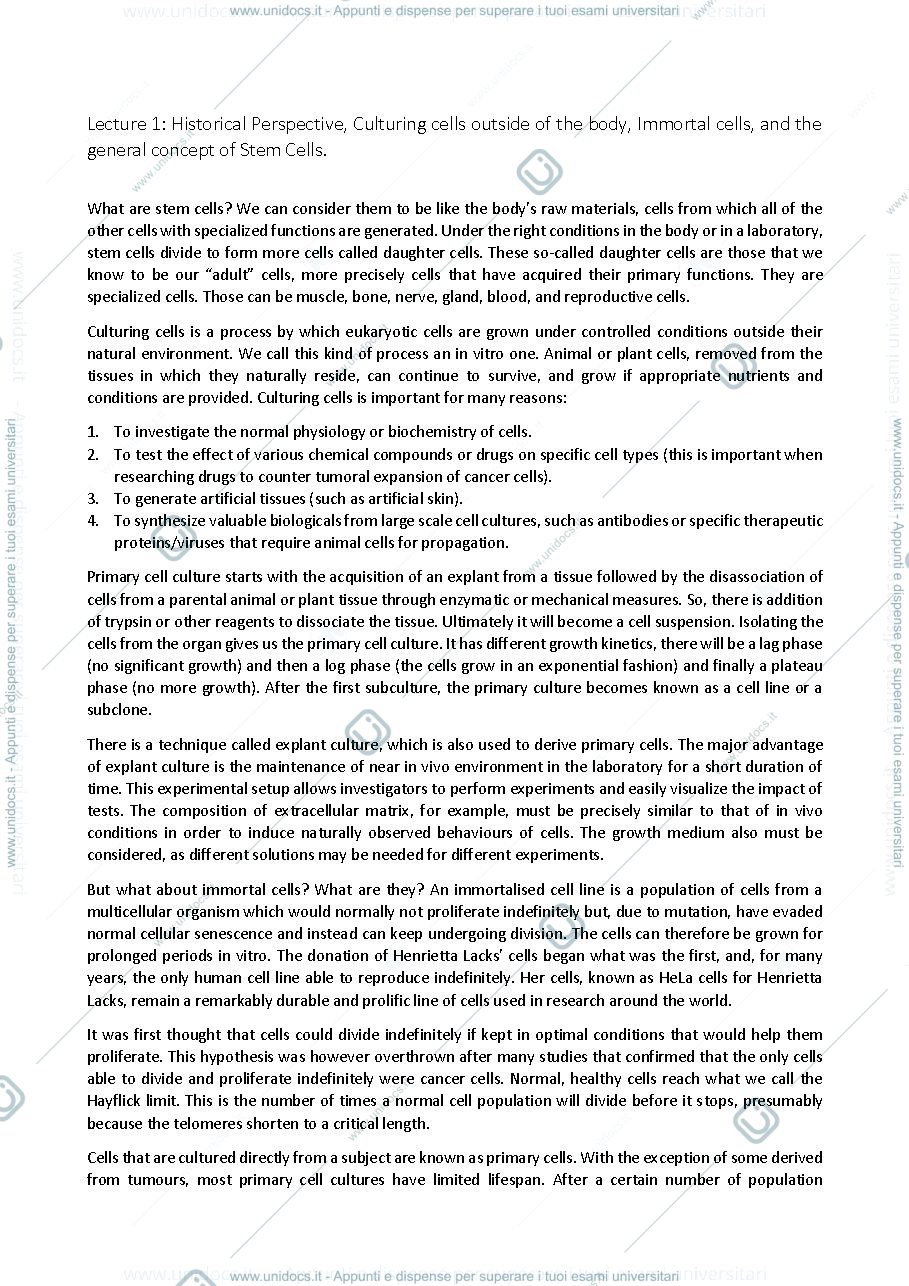 Anteprima pagina 1 — MBSC appunti esame (curriculum inglese)