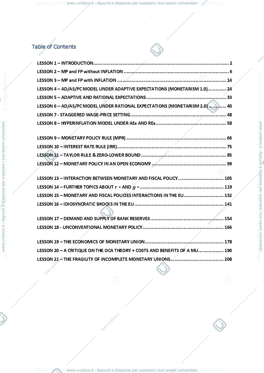 Anteprima pagina 1 — Monetary economics