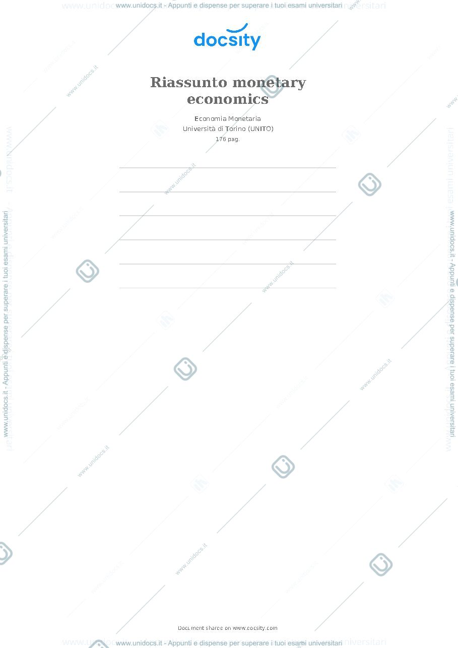 Anteprima pagina 1 — Monetary economics 