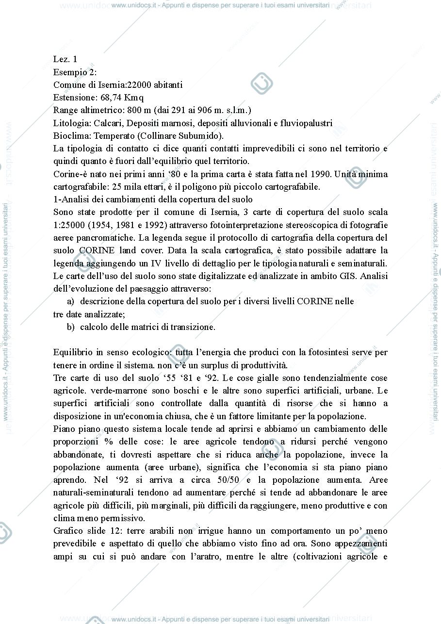 Anteprima pagina 1 — Appunti Prima lezione