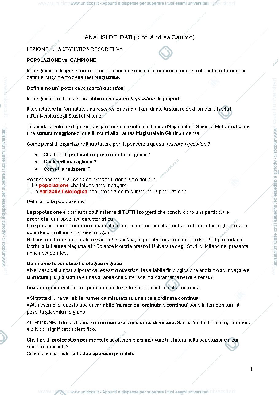 Anteprima pagina 1 — Monitoraggio e valutazione - modulo analisi dei dati