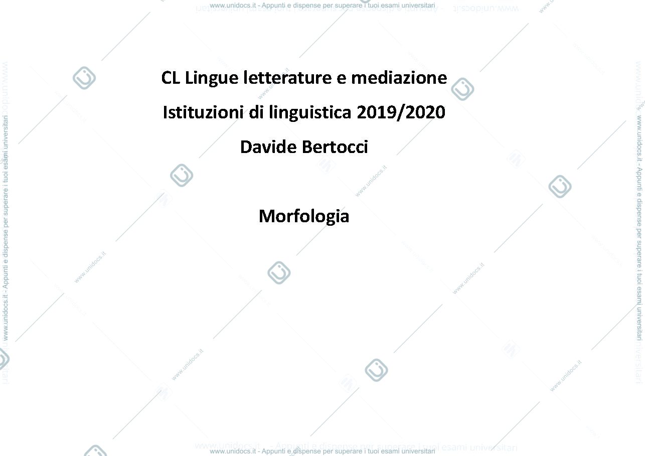 Anteprima pagina 1 — dispensa morfologia