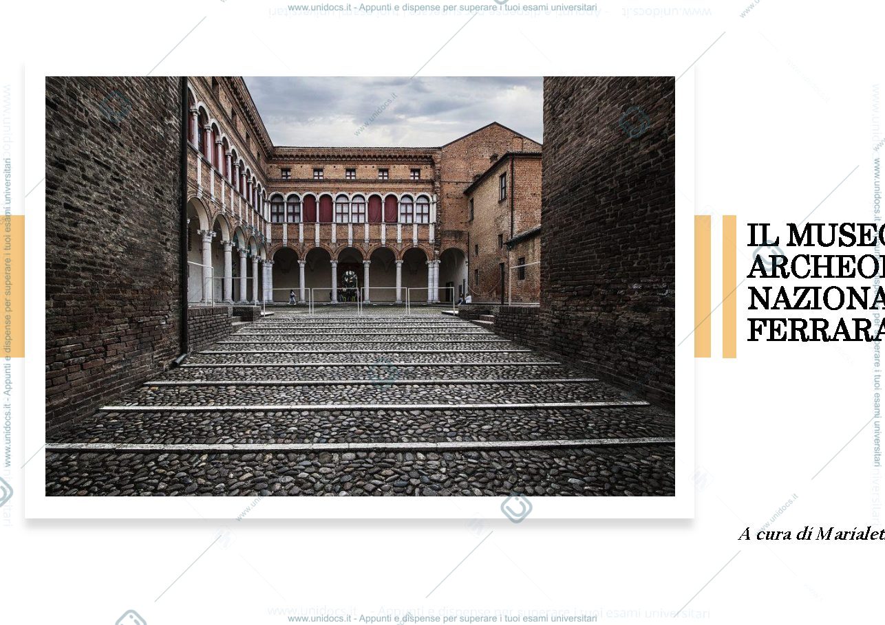 Anteprima pagina 1 — Presentazione Museologia Archeologica