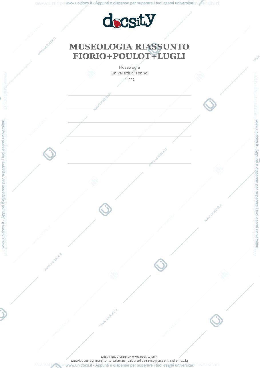 Anteprima pagina 1 — Riassunto Florio, Poulot, Lugli