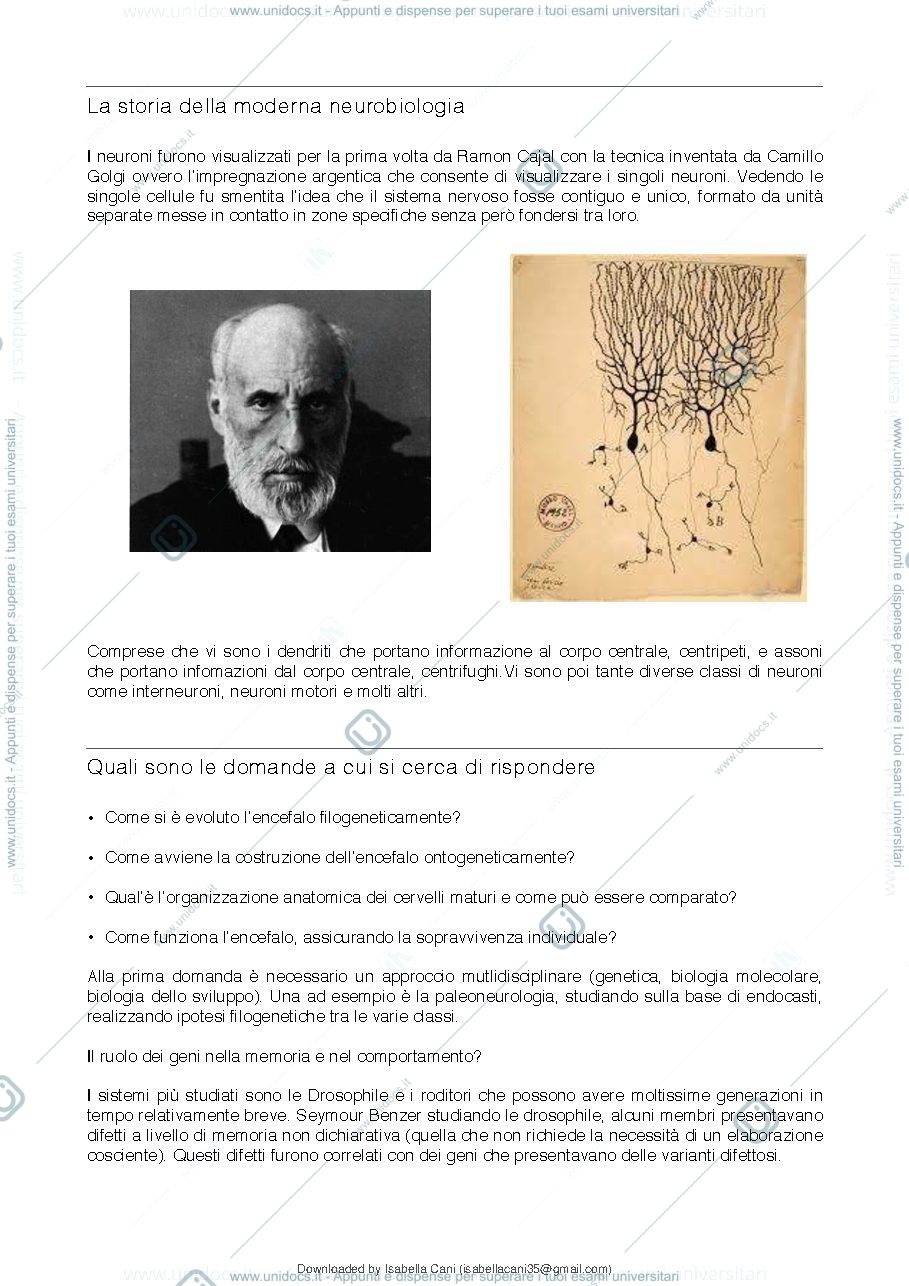 Anteprima pagina 3 — Neurobiologia comparata