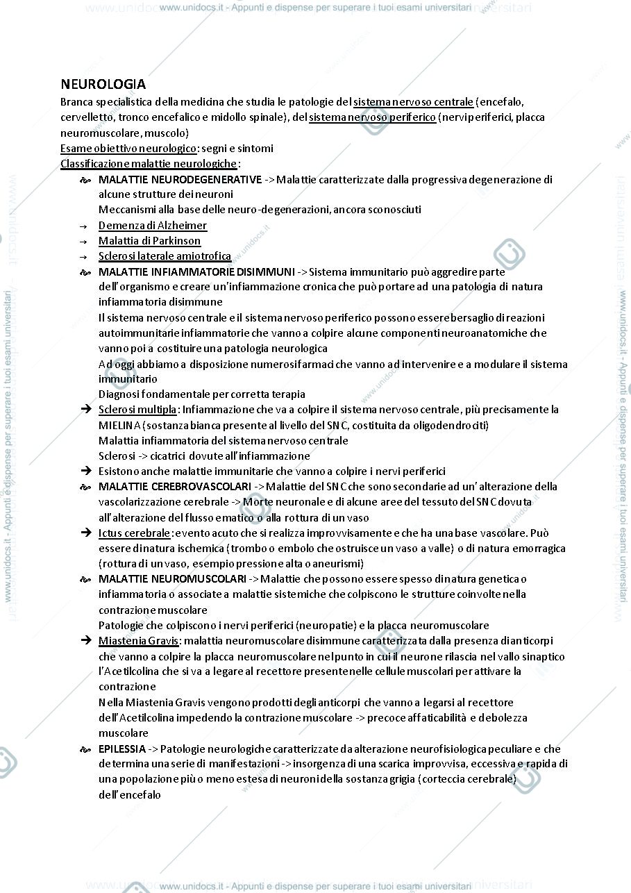 Anteprima pagina 1 — Neurologia