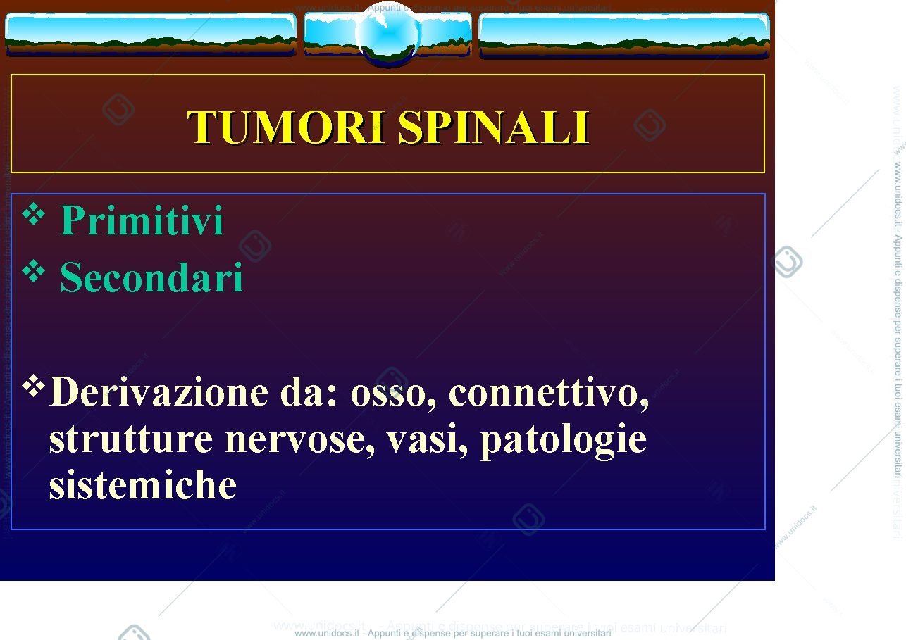 Anteprima pagina 1 — TUMORI SPINALI completa ridotta