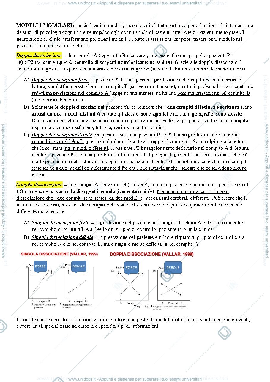 Anteprima pagina 4 — Appunti neuropsicologia clinica 