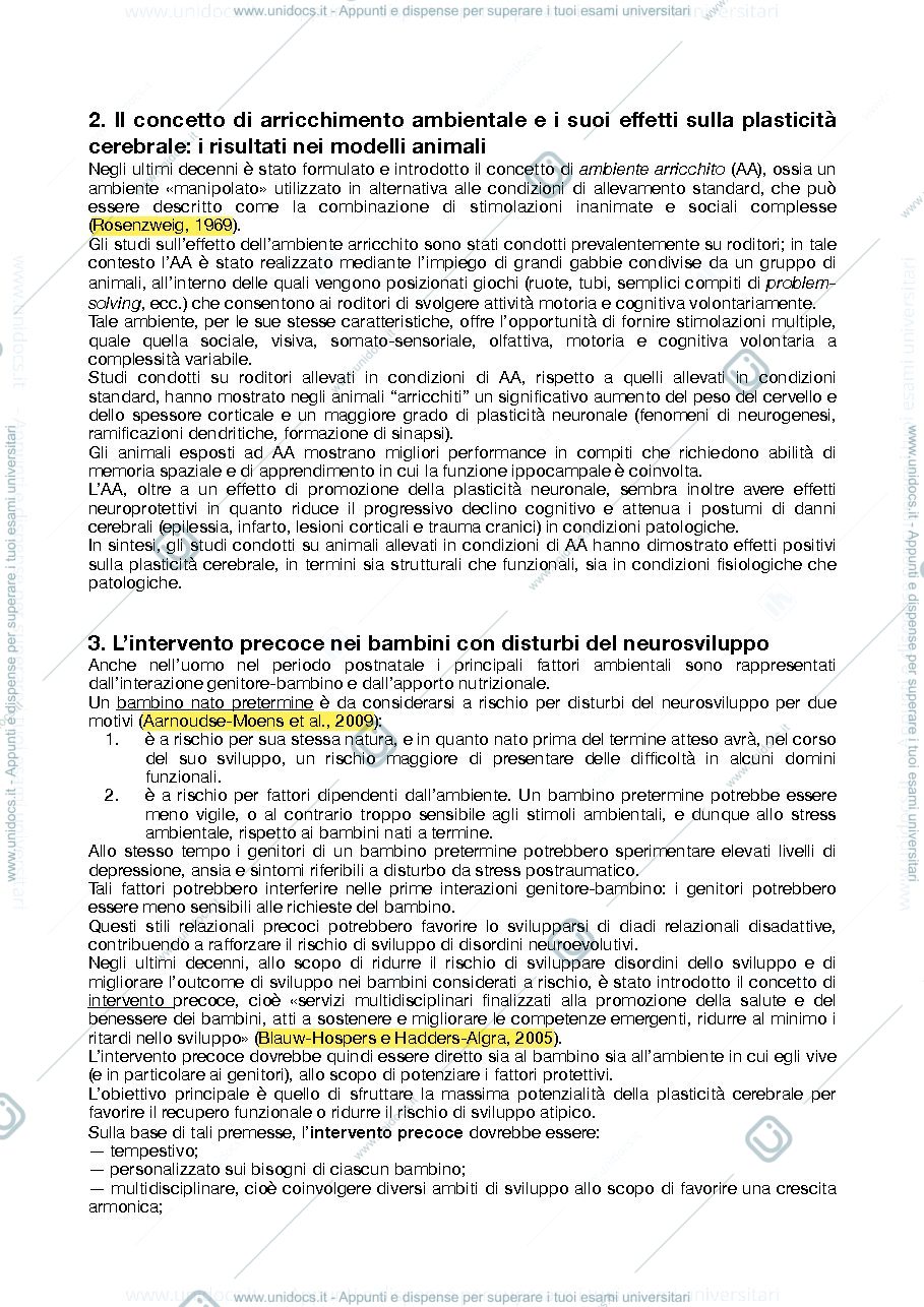 Anteprima pagina 3 — Riassunto libro neuropsicologia dello sviluppo e riabilitazione