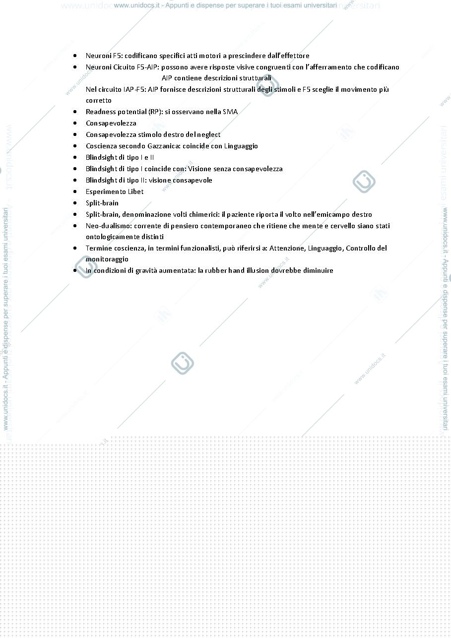 Anteprima pagina 1 — Domande neuropsicologia 2